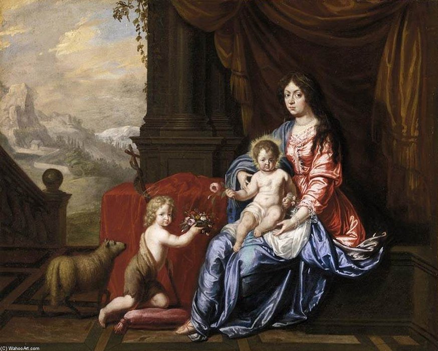 Order Oil Painting Replica Virgin With Child And The Infant St John The Baptist by Victor Honoré Janssens (1658-1736, Belgium) | ArtsDot.com