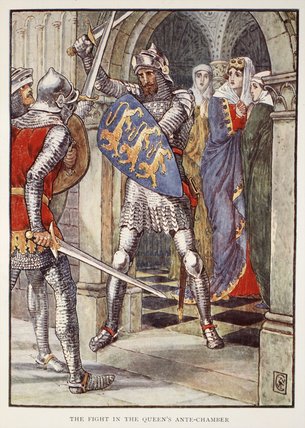 Buy Museum Art Reproductions The Fight In The Queen`s Ante-chamber by Walter Crane (1845-1915, United Kingdom) | ArtsDot.com