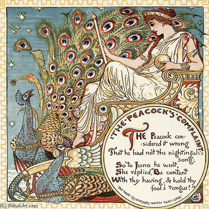 Order Paintings Reproductions The Peacock`s Complaint by Walter Crane (1845-1915, United Kingdom) | ArtsDot.com