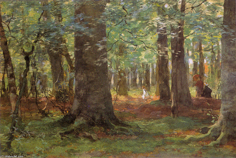 Order Oil Painting Replica Summer Day In A Forest by Willem Bastiaan Tholen (1860-1931, Netherlands) | ArtsDot.com