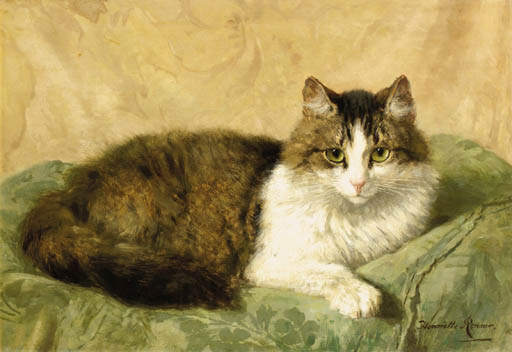 Order Paintings Reproductions A Cat by Wilhelmus Hendrikus Petrus Johannes Zwart (1862-1931, Netherlands) | ArtsDot.com