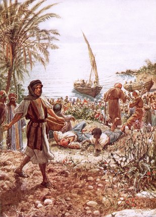 Order Oil Painting Replica Jesus Teaching From Peter`s Fishing Boat by William Brassey Hole (1846-1917, United Kingdom) | ArtsDot.com
