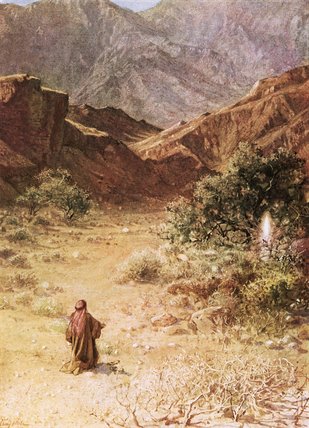 Buy Museum Art Reproductions Moses And The Burning Bush by William Brassey Hole (1846-1917, United Kingdom) | ArtsDot.com