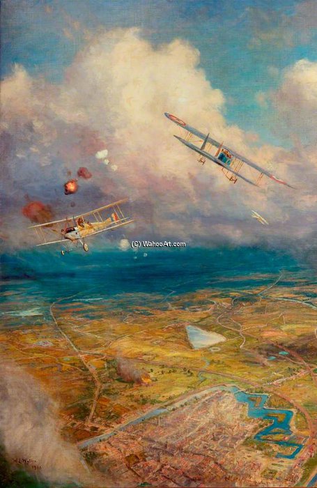 Order Art Reproductions Aerial View Of The Western Front - by William Lionel Wyllie (1851-1931, United Kingdom) | ArtsDot.com