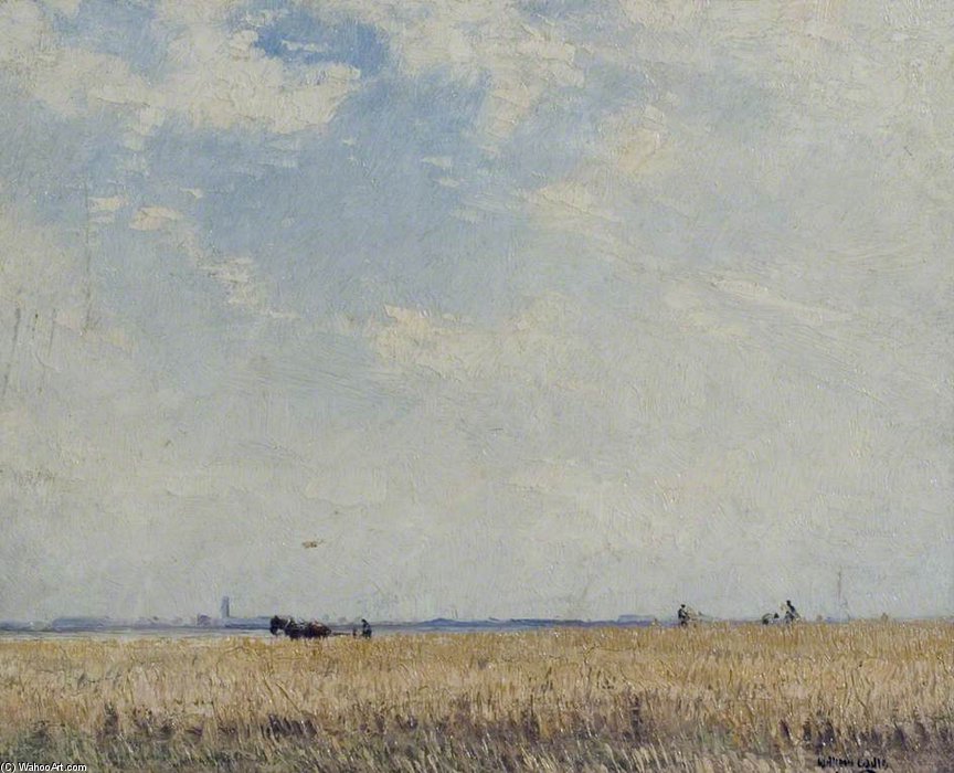Order Oil Painting Replica Wheat Field by William Page Atkinson Wells (1871-1923, United Kingdom) | ArtsDot.com