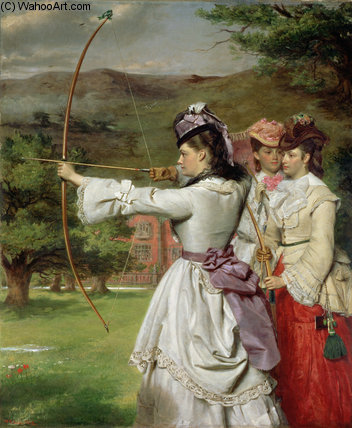 Buy Museum Art Reproductions The Fair Toxophilites by William Powell Frith (1819-1909, United Kingdom) | ArtsDot.com