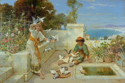 Order Oil Painting Replica Children By The Mediterranean by William Stephen Coleman (1829-1904, United Kingdom) | ArtsDot.com