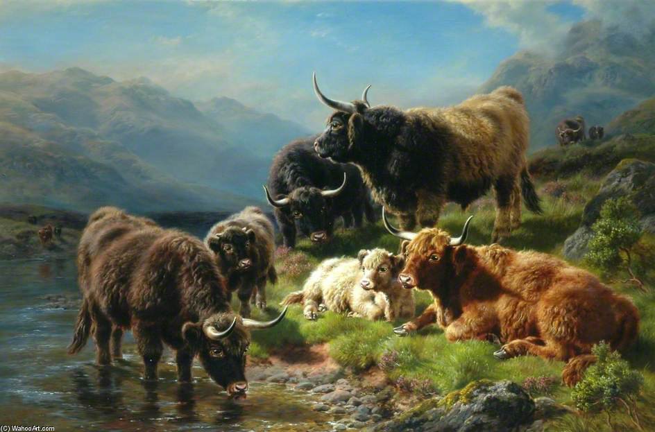 Highland Cattle by William Watson (1881-1968, United Kingdom) William Watson | ArtsDot.com