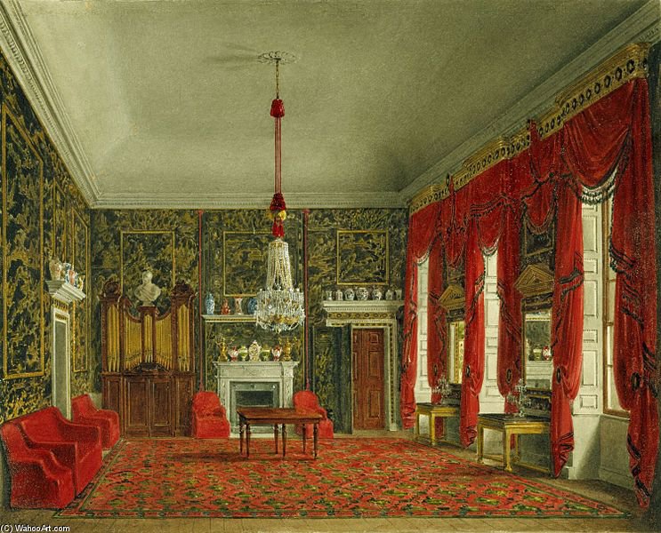 Buy Museum Art Reproductions Buckingham House, Queen`s Breakfast Room by James Stephanoff (1788-1874, United Kingdom) | ArtsDot.com