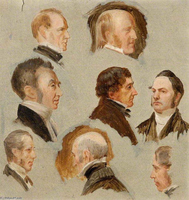 Buy Museum Art Reproductions Heads Of Aberdeen Personalities by James William Giles (1801-1870, United Kingdom) | ArtsDot.com