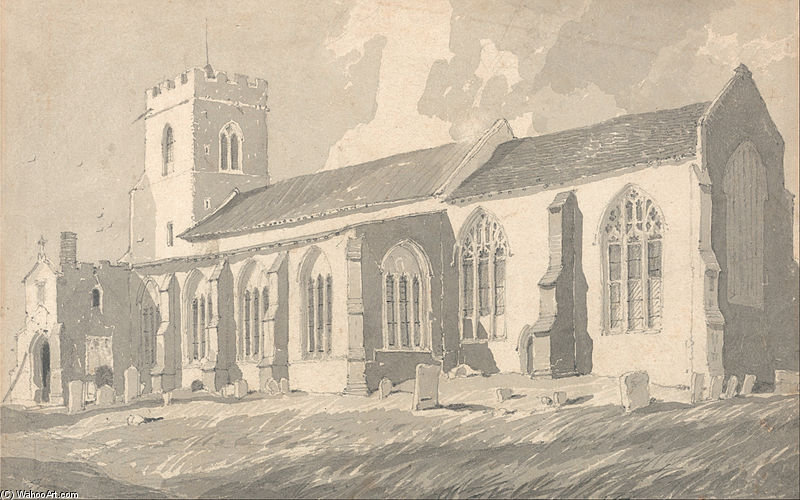 Order Artwork Replica South Side Of Catfield Church, Norfolk by John Sell Cotman (1782-1842, United Kingdom) | ArtsDot.com