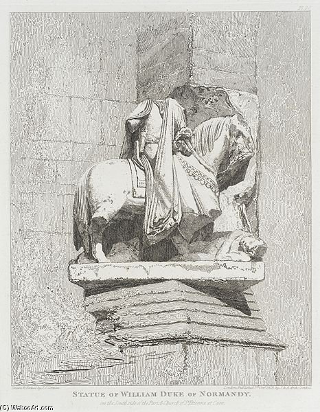Order Art Reproductions Statue Of William, Duke Of Normandy by John Sell Cotman (1782-1842, United Kingdom) | ArtsDot.com