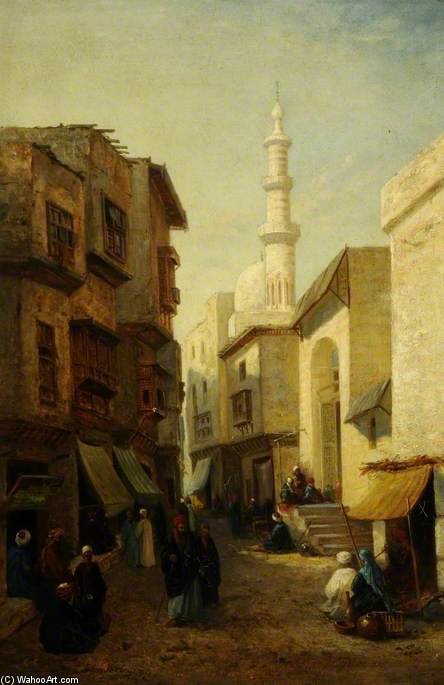 Buy Museum Art Reproductions Mosque Near The Bab Al-nasr, Cairo by John Varley Ii (The Younger) (1850-1933, United Kingdom) | ArtsDot.com