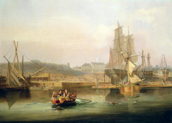 Buy Museum Art Reproductions The Shipyard At Hessle Cliff by John Wilson Carmichael (1800-1868, United Kingdom) | ArtsDot.com