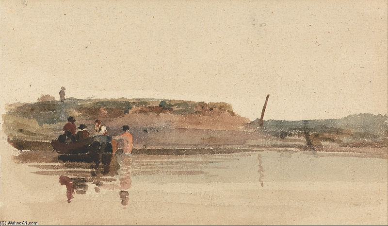 Order Oil Painting Replica The Ferry by Peter De Wint (1784-1849, United Kingdom) | ArtsDot.com