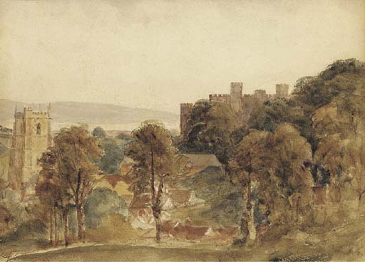 Buy Museum Art Reproductions View Of Ludlow Castle by Peter De Wint (1784-1849, United Kingdom) | ArtsDot.com
