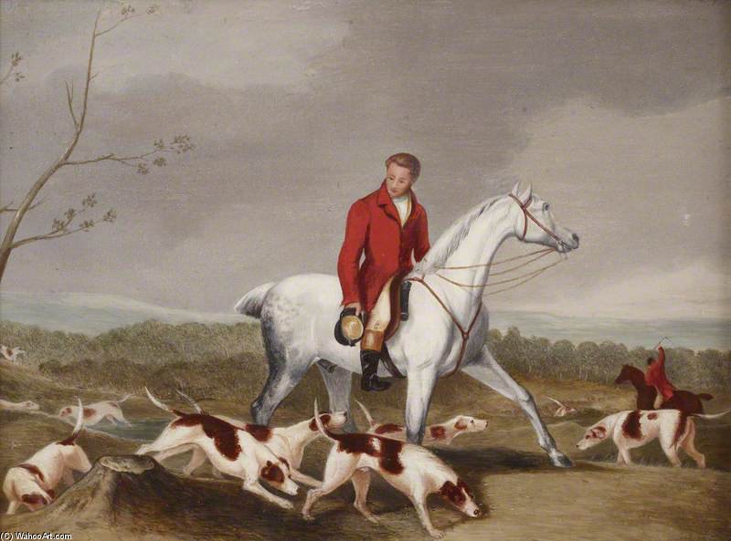 Order Artwork Replica Hunting Scene - A Huntsman Casting Hounds by Richard Barrett Davis (1782-1854, United Kingdom) | ArtsDot.com