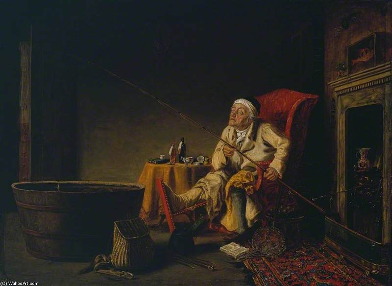 Order Art Reproductions Enthusiast (`the Gouty Angler`) by Theodore Lane (1800-1828) | ArtsDot.com