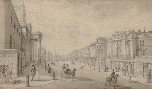 Order Paintings Reproductions Regent Street, London by Thomas Hosmer Shepherd (1792-1864, United Kingdom) | ArtsDot.com