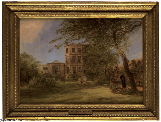 Order Oil Painting Replica View Of Sir David Wilkie`s House In Vicarage Place, Kensington, From The Back Garden by William Collins (1824-1889, United Kingdom) | ArtsDot.com