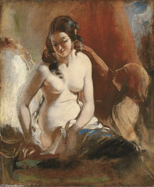 Order Paintings Reproductions Study Of A Girl At Her Toilet by William Etty (1787-1849, United Kingdom) | ArtsDot.com