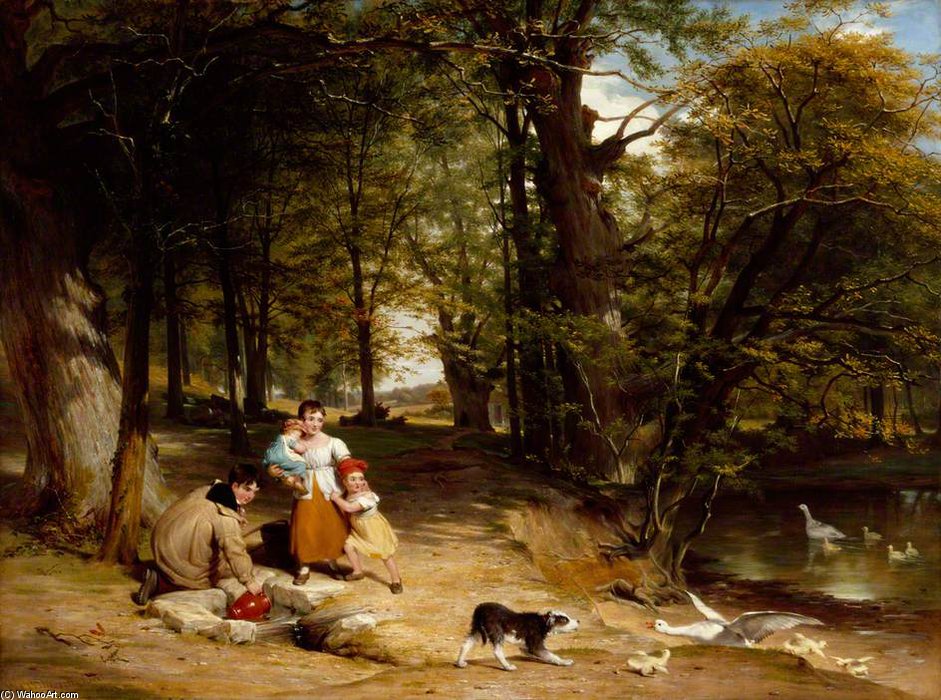 Order Artwork Replica Landscape With Figures by William Frederick Witherington (1785-1865, United Kingdom) | ArtsDot.com