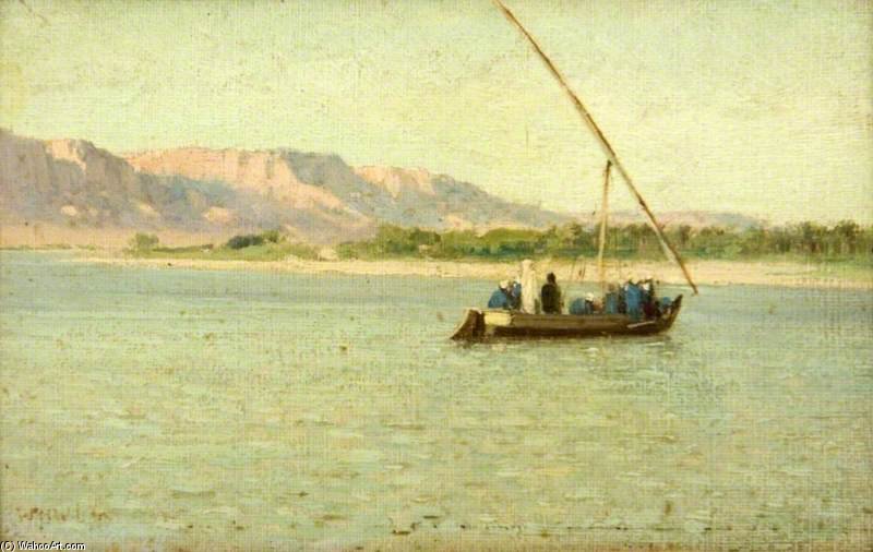 Buy Museum Art Reproductions Egypt, A Ferryboat On The Nile by William Heath Wilson (1849-1927, United Kingdom) | ArtsDot.com
