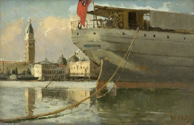 Order Paintings Reproductions Venice, The Campanile, St Mark`s And Doge`s Palace by William Heath Wilson (1849-1927, United Kingdom) | ArtsDot.com