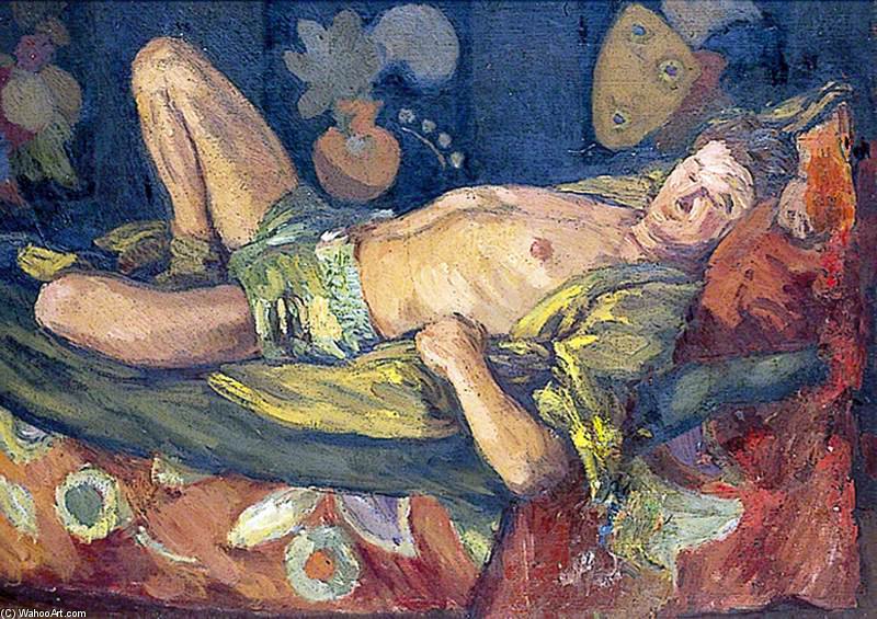 Buy Museum Art Reproductions Paul Roche Reclining by Duncan Grant (Inspired By) (1885-1978, Scotland) | ArtsDot.com