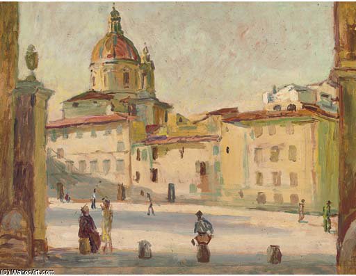 Order Paintings Reproductions Piazza Del Carmine, Italy by Duncan Grant (Inspired By) (1885-1978, Scotland) | ArtsDot.com