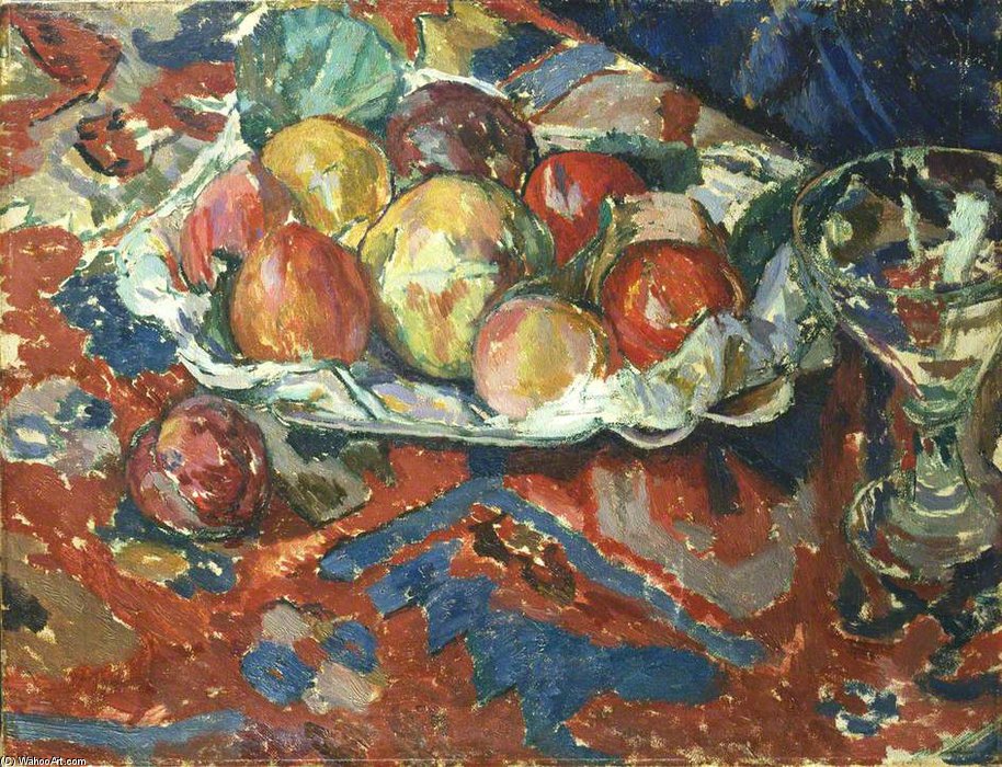 Order Art Reproductions Still Life With Peaches by Duncan Grant (Inspired By) (1885-1978, Scotland) | ArtsDot.com