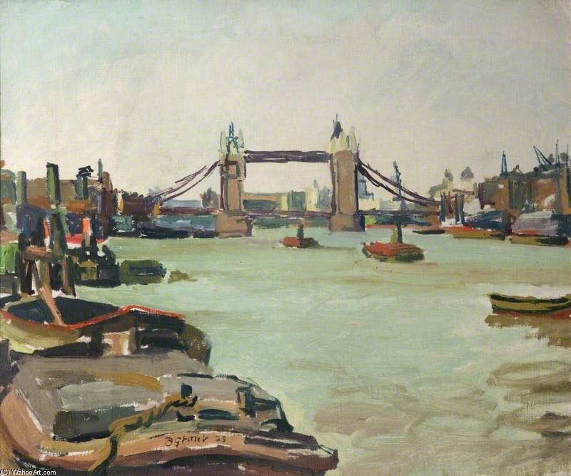 Order Paintings Reproductions Tower Bridge by Duncan Grant (Inspired By) (1885-1978, Scotland) | ArtsDot.com