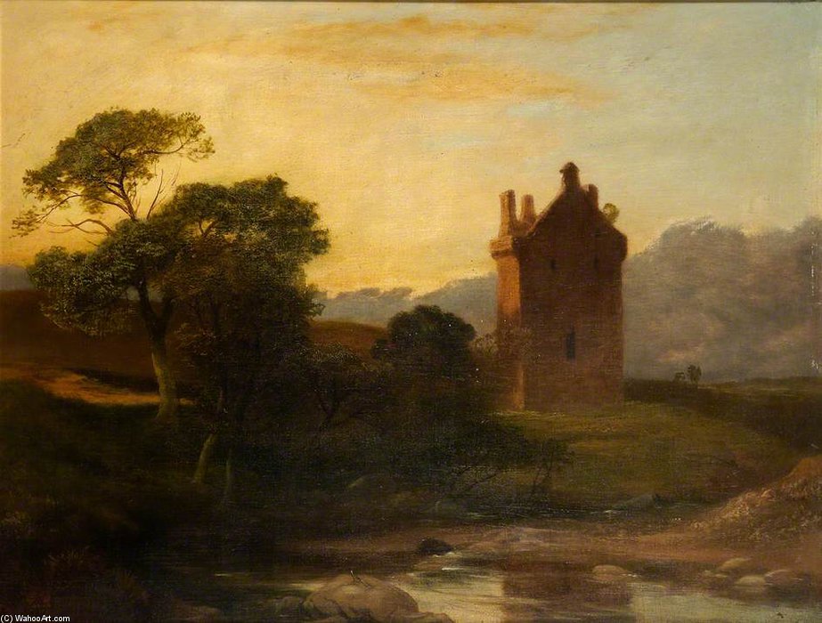 Buy Museum Art Reproductions Invermark Castle, Forfarshire by George Harvey (1806-1876, United Kingdom) | ArtsDot.com