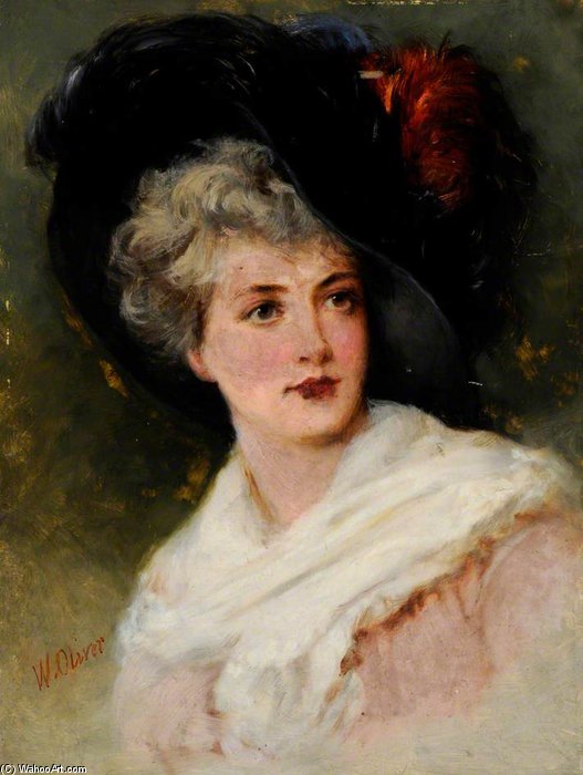 Buy Museum Art Reproductions A Lady by William Oliver (1805-1853, United Kingdom) | ArtsDot.com