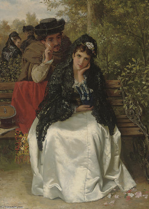 Order Oil Painting Replica Spanish Lovers by William Oliver (1805-1853, United Kingdom) | ArtsDot.com