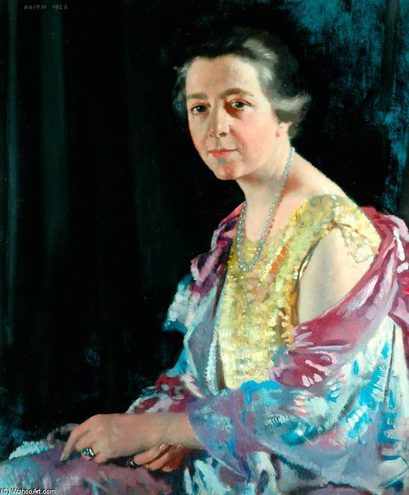Order Paintings Reproductions Mrs Thomas Howarth by William Newenham Montague Orpen | ArtsDot.com