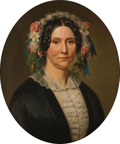 Order Oil Painting Replica Portret Van Een Vrouw by Basile De Loose (1809-1885, Belgium) | ArtsDot.com