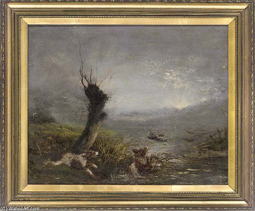 Order Oil Painting Replica A Narrow Escape by George Armfield (Smith) (1808-1893, United Kingdom) | ArtsDot.com