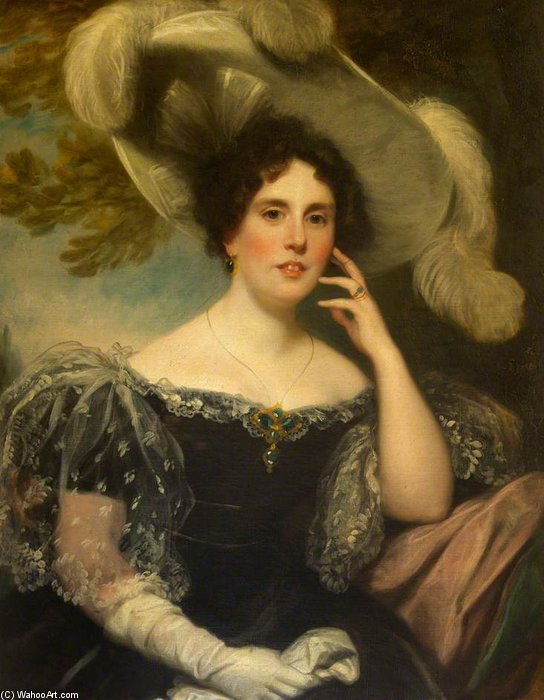 Order Oil Painting Replica Frances Margaret Taylor, Mrs William Crane Blathwayt by Thomas Phillips (1770-1845, United Kingdom) | ArtsDot.com