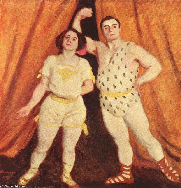 Order Oil Painting Replica Acrobats - by Karoly Ferenczy (1862-1917, Hungary) | ArtsDot.com