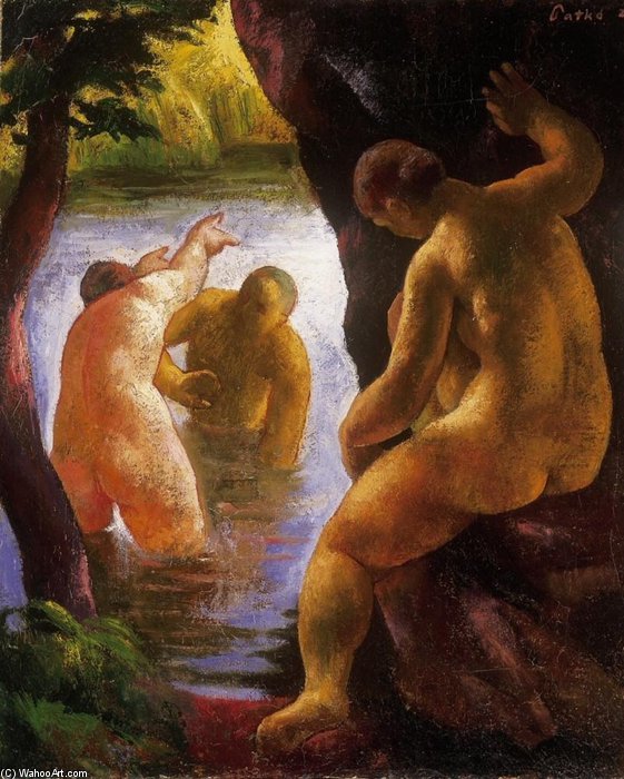 Buy Museum Art Reproductions Bathers - by Karoly Patko (1895-1941, Hungary) | ArtsDot.com