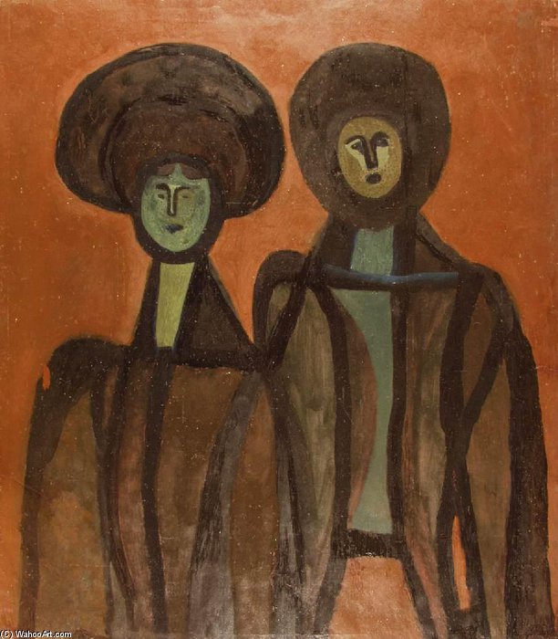 Order Art Reproductions Sisters by Lajos Vajda (1908-1941, Hungary) | ArtsDot.com