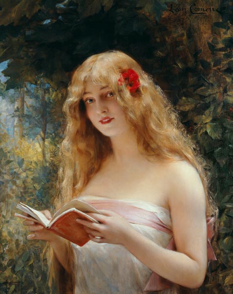 Order Paintings Reproductions La Belle Liseuse by Leon Francois Comerre (1850-1916, France) | ArtsDot.com