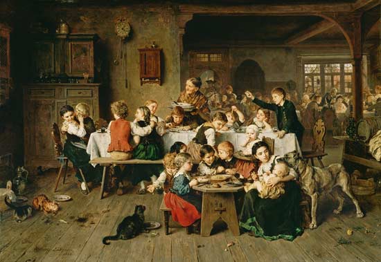 Buy Museum Art Reproductions A Children`s Party by Ludwig Knaus (1829-1910, Germany) | ArtsDot.com