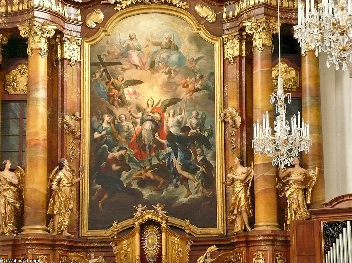 Order Oil Painting Replica Linz, Ursulinenkirche St. Michael by Martino Altomonte (1657-1745, Italy) | ArtsDot.com