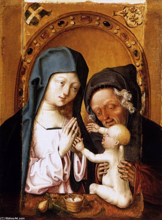 Buy Museum Art Reproductions Holy Family by Master Of The St Bartholomew Altar (1450-1510, Germany) | ArtsDot.com