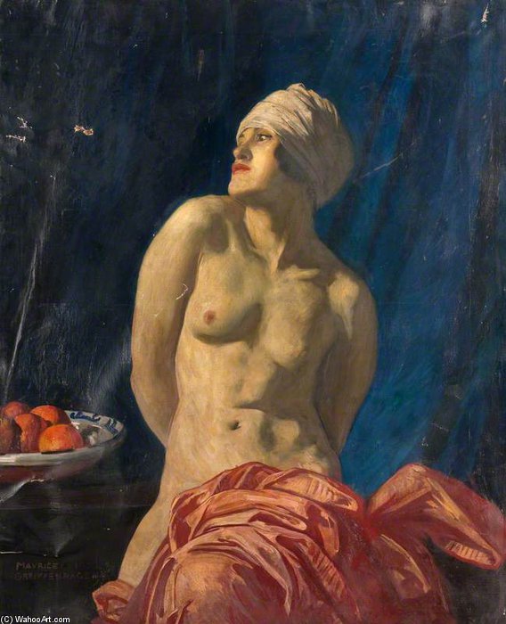 Order Artwork Replica Nude With A Wrap by Maurice William Greiffenhagen (1862-1931, United Kingdom) | ArtsDot.com