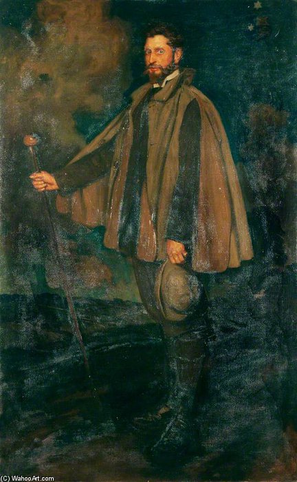 Order Oil Painting Replica Sir Henry Rider Haggard by Maurice William Greiffenhagen (1862-1931, United Kingdom) | ArtsDot.com