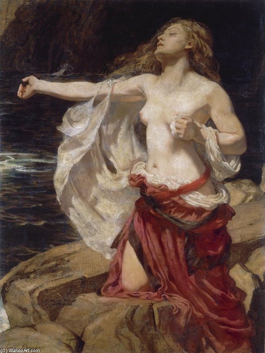 Order Oil Painting Replica Ariadne by Herbert James Draper (1863-1920, United Kingdom) | ArtsDot.com