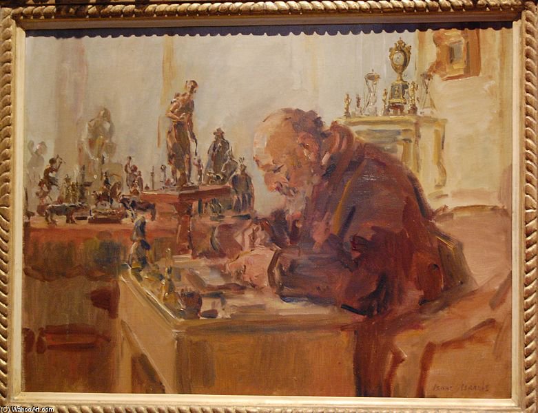Order Artwork Replica The Collector Painting by Isaac Lazarus Israels (1865-1934, Netherlands) | ArtsDot.com
